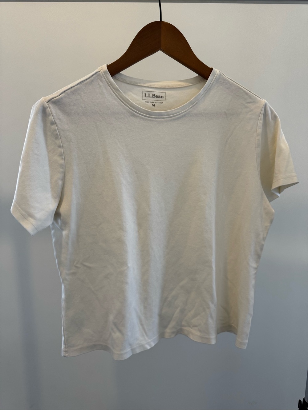 L.L. Bean Short Sleeve Crewneck T‑Shirt in White